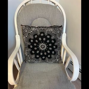 Black and pink pillow 18”